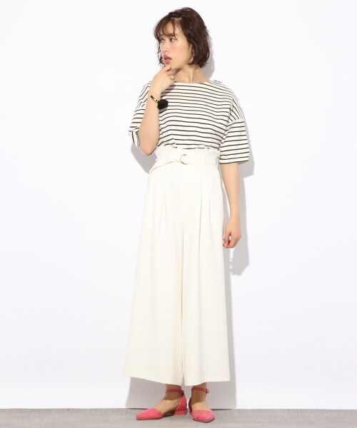 LOWRYS FARM（ローリーズファーム）の「カリフォルニアコットンクロップドプルオーバー（トップス・オフ/ブラック/ボーダー/グレー・M/L）」の5枚目の写真