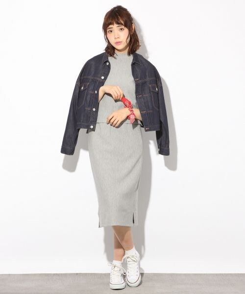 LOWRYS FARM（ローリーズファーム）の「★セットアイテム★ノースリーブトップス＆タイトスカート（ワンピース/ドレス・アイボリー/グレー/ブラウン・M/L）」の4枚目の写真