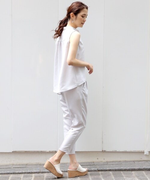 A part by(アパートバイ)の「Pツイルスキッパーセットアップ(ワンピース/ドレス・アイスグレー/カーキ/ネイビー・M/L)」の5枚目の写真