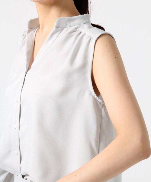 A part by(アパートバイ)の「Pツイルスキッパーセットアップ(ワンピース/ドレス・アイスグレー/カーキ/ネイビー・M/L)」の9枚目の写真