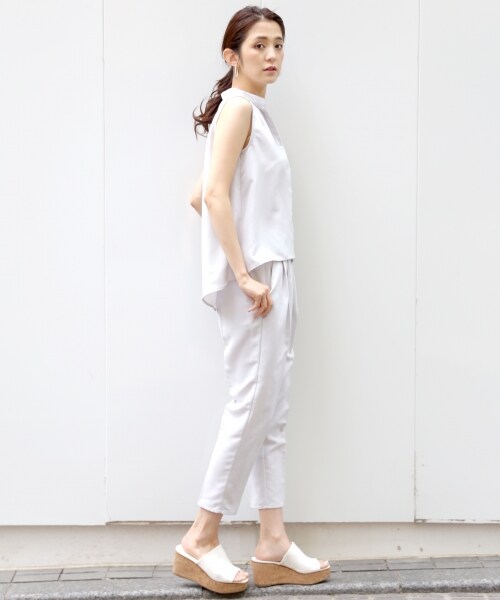 A part by(アパートバイ)の「Pツイルスキッパーセットアップ(ワンピース/ドレス・アイスグレー/カーキ/ネイビー・M/L)」の4枚目の写真