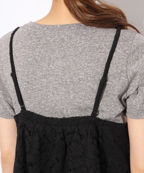 LOWRYS FARM（ローリーズファーム）の「レースキャミ（トップス・オフ/ブラック・M/L）」の9枚目の写真
