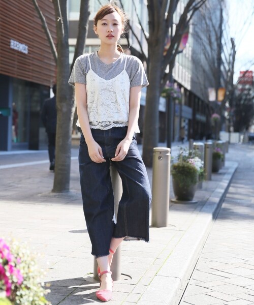 LOWRYS FARM（ローリーズファーム）の「レースキャミ（トップス・オフ/ブラック・M/L）」の3枚目の写真