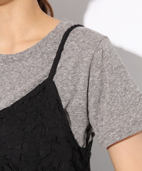 LOWRYS FARM（ローリーズファーム）の「レースキャミ（トップス・オフ/ブラック・M/L）」の7枚目の写真