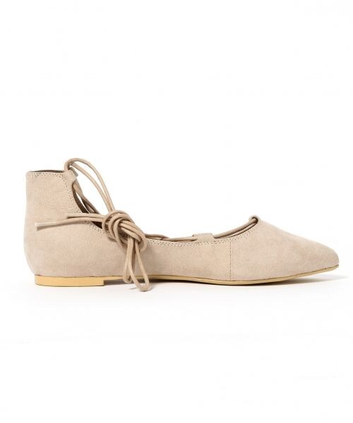 LOWRYS FARM（ローリーズファーム）の「レースアップバレエ２（シューズ・オフ/ブラック/ベージュ/ブラウン/デニム・M(23-23.5)/L(24-24.5)）」の7枚目の写真