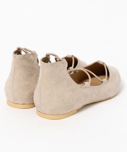 LOWRYS FARM（ローリーズファーム）の「レースアップバレエ２（シューズ・オフ/ブラック/ベージュ/ブラウン/デニム・M(23-23.5)/L(24-24.5)）」の8枚目の写真