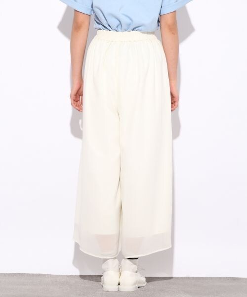 LOWRYS FARM（ローリーズファーム）の「シフォンワイドスカンツ（パンツ・オフ/ブラック/柄/グレー/ベージュ・F）」の7枚目の写真