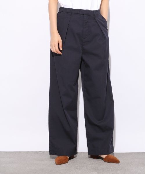 LOWRYS FARM（ローリーズファーム）の「ＴＣチノワイドパンツ（パンツ・アイボリー/ベージュ/ネイビー・M/L）」の3枚目の写真