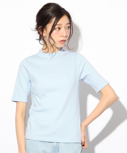 LOWRYS FARM（ローリーズファーム）の「★カラー予約受付中★トタンテレコハイネック（トップス・オフ/予約受付中ブラック/予約受付中ボーダー/ピンク/ブルー・M/L）」の3枚目の写真