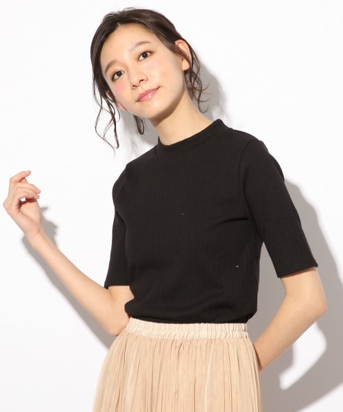 LOWRYS FARM（ローリーズファーム）の「★カラー予約受付中★トタンテレコハイネック（トップス・オフ/予約受付中ブラック/予約受付中ボーダー/ピンク/ブルー・M/L）」の2枚目の写真