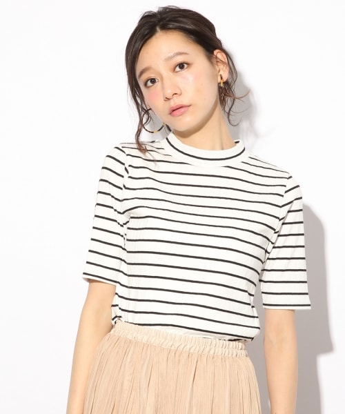 LOWRYS FARM（ローリーズファーム）の「★カラー予約受付中★トタンテレコハイネック（トップス・オフ/予約受付中ブラック/予約受付中ボーダー/ピンク/ブルー・M/L）」の5枚目の写真