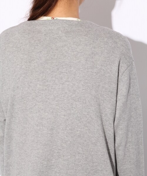 LOWRYS FARM（ローリーズファーム）の「USAロングカーディガン（トップス・オフ/ボーダー/グレー/レッド・M/L）」の13枚目の写真