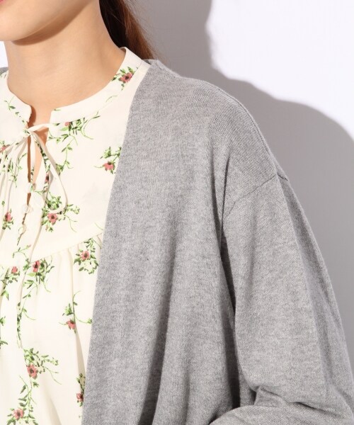 LOWRYS FARM（ローリーズファーム）の「USAロングカーディガン（トップス・オフ/ボーダー/グレー/レッド・M/L）」の9枚目の写真