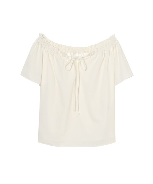 EGOIST（エゴイスト）の「フロントストリングオフショルトップ（トップス・レディース・BLACK/WHITE/BLUE/YELLOW・Size : F /）」の10枚目の写真