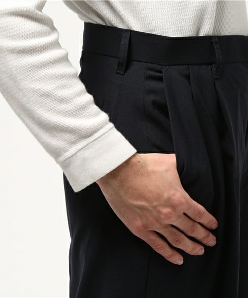 UNION STATION(ユニオンステーション)の「メンズノンノ【MEN`S NON-NO】5月号 P113、P115 9分丈ワイドスラックス(スラックス・メンズ・グレー/ベージュ/ネイビー・SMALL/MEDIUM/LARGE/LL)」の9枚目の写真