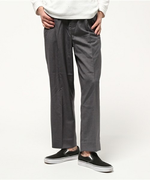 UNION STATION(ユニオンステーション)の「メンズノンノ【MEN`S NON-NO】5月号 P113、P115 9分丈ワイドスラックス(スラックス・メンズ・グレー/ベージュ/ネイビー・SMALL/MEDIUM/LARGE/LL)」の1枚目の写真
