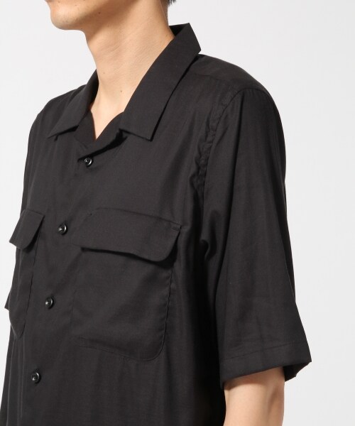 HARE（ハレ）の「サテンオープンネックシャツ（トップス・ブラック/グレー/イエロー・S/M）」の10枚目の写真