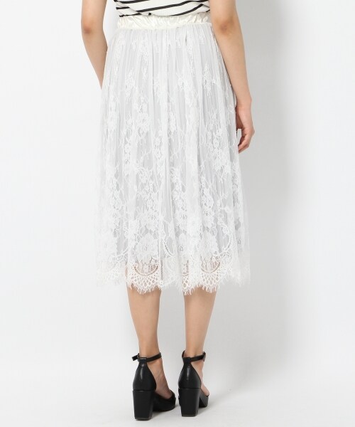 Heather(ヘザー)の「3WAYプリーツレーススカート(スカート・アイボリー/ライトグレー/ダークネイビー・FREE)」の9枚目の写真