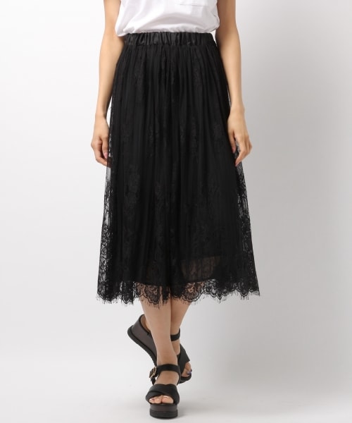 Heather(ヘザー)の「3WAYプリーツレーススカート(スカート・アイボリー/ライトグレー/ダークネイビー・FREE)」の3枚目の写真