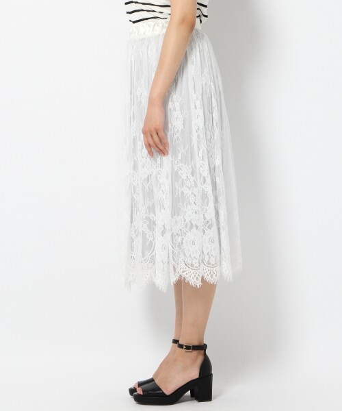 Heather(ヘザー)の「3WAYプリーツレーススカート(スカート・アイボリー/ライトグレー/ダークネイビー・FREE)」の8枚目の写真