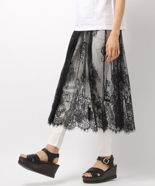 Heather(ヘザー)の「3WAYプリーツレーススカート(スカート・アイボリー/ライトグレー/ダークネイビー・FREE)」の17枚目の写真