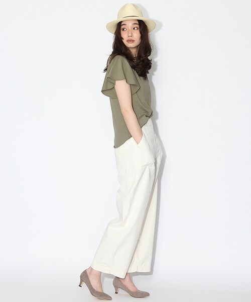 niko and...(ニコアンド)の「ベーカーワイドパンツ(パンツ・オフホワイト/ベージュ/カーキ/ネイビー・M/L)」の6枚目の写真