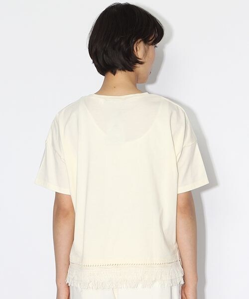 niko and...（ニコアンド）の「30裾レースフリンジTシャツ（トップス・ブラウン/クリーム/グリーン・M/L）」の9枚目の写真