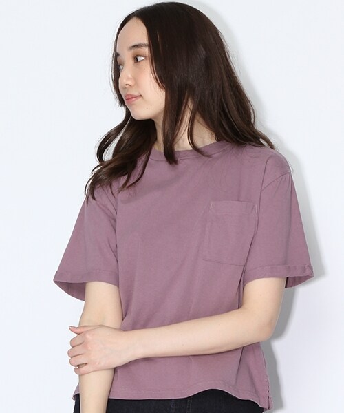 niko and...(ニコアンド)の「アメリカ綿ビッグTシャツ(トップス・ホワイト/モカ/ネイビー/パープル・M/L)」の3枚目の写真