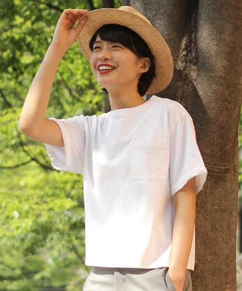 niko and...(ニコアンド)の「アメリカ綿ビッグTシャツ(トップス・ホワイト/モカ/ネイビー/パープル・M/L)」の5枚目の写真