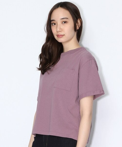 niko and...(ニコアンド)の「アメリカ綿ビッグTシャツ(トップス・ホワイト/モカ/ネイビー/パープル・M/L)」の8枚目の写真