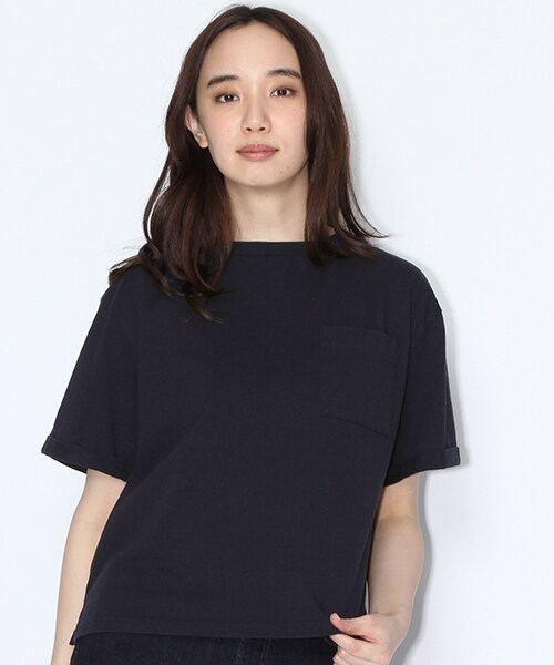 niko and...(ニコアンド)の「アメリカ綿ビッグTシャツ(トップス・ホワイト/モカ/ネイビー/パープル・M/L)」の4枚目の写真