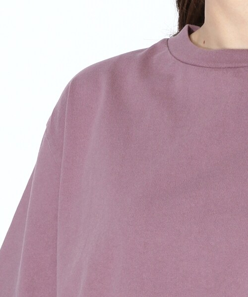 niko and...(ニコアンド)の「アメリカ綿ビッグTシャツ(トップス・ホワイト/モカ/ネイビー/パープル・M/L)」の10枚目の写真