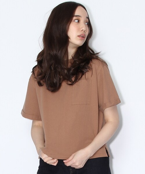 niko and...(ニコアンド)の「アメリカ綿ビッグTシャツ(トップス・ホワイト/モカ/ネイビー/パープル・M/L)」の2枚目の写真