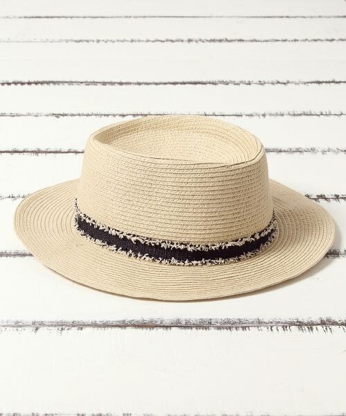 niko and...（ニコアンド）の「オリジナル ブレードカンカン帽（帽子・ナチュラル/ダークブラウン/ライトブルー・F）」の4枚目の写真