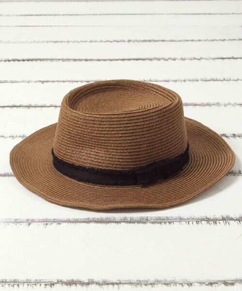 niko and...（ニコアンド）の「オリジナル ブレードカンカン帽（帽子・ナチュラル/ダークブラウン/ライトブルー・F）」の2枚目の写真