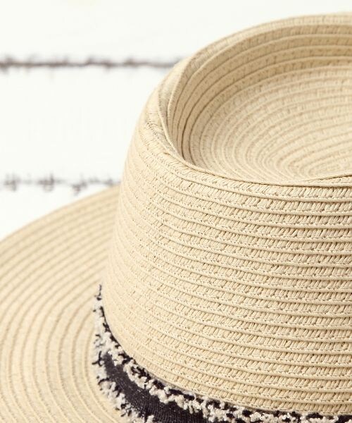 niko and...（ニコアンド）の「オリジナル ブレードカンカン帽（帽子・ナチュラル/ダークブラウン/ライトブルー・F）」の5枚目の写真