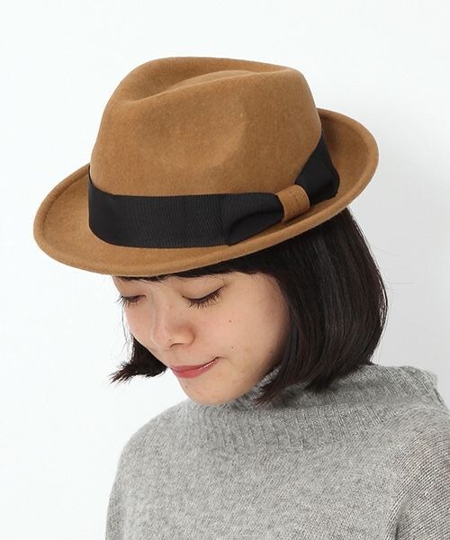 niko and...（ニコアンド）の「オリジナル フェルト中折れベルトハット（帽子・ブラック/キャメル/ネイビー・F）」の2枚目の写真
