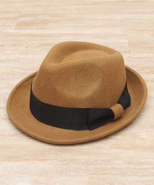niko and...（ニコアンド）の「オリジナル フェルト中折れベルトハット（帽子・ブラック/キャメル/ネイビー・F）」の5枚目の写真