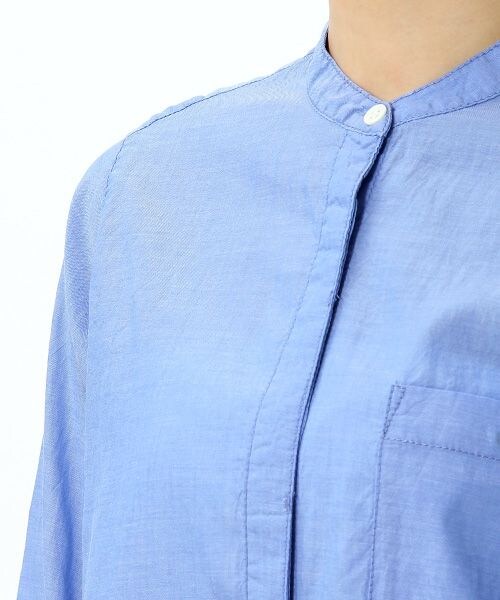 niko and...(ニコアンド)の「綿テンセル脇ポケットシャツワンピース(ワンピース/ドレス・オフホワイト/ブルー/ネイビー・M)」の7枚目の写真