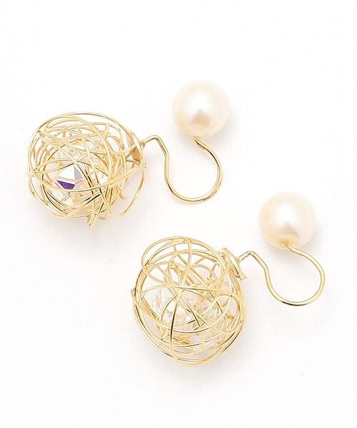 niko and...（ニコアンド）の「オリジナル グローブストーン入りオメガ（アクセサリー・ホワイト/ブラック・F）」の3枚目の写真