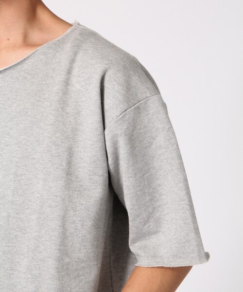 RAGEBLUE（レイジブルー）の「＜USAコットン使用＞カットオフ裏毛スウェット半袖（トップス・ホワイト/グレー/ピンク系/ブラウン/ブルー・M/L）」の10枚目の写真