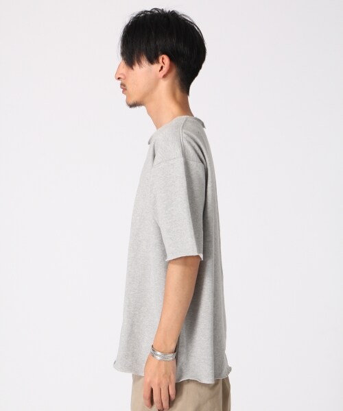 RAGEBLUE（レイジブルー）の「＜USAコットン使用＞カットオフ裏毛スウェット半袖（トップス・ホワイト/グレー/ピンク系/ブラウン/ブルー・M/L）」の7枚目の写真