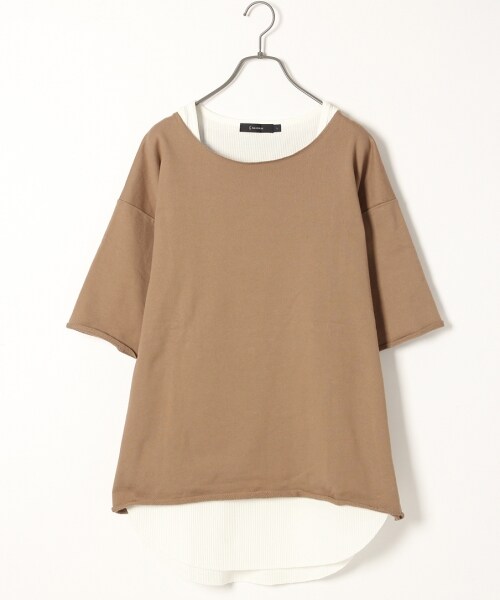 RAGEBLUE（レイジブルー）の「＜USAコットン使用＞カットオフ裏毛スウェット半袖（トップス・ホワイト/グレー/ピンク系/ブラウン/ブルー・M/L）」の3枚目の写真