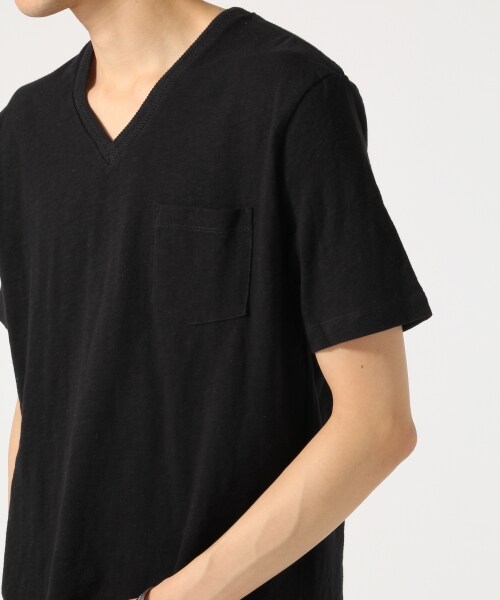 RAGEBLUE(レイジブルー)の「スラブジャガードTシャツ(トップス・ホワイト(クルー)/ホワイト(Vネック)/ブラック(Vネック)/ピンク(クルー)/ブラウン(クルー)/ネイビー(クルー)・M/L)」の11枚目の写真