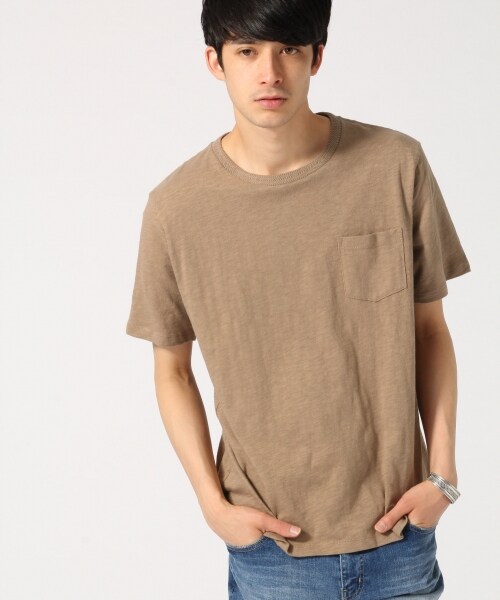 RAGEBLUE(レイジブルー)の「スラブジャガードTシャツ(トップス・ホワイト(クルー)/ホワイト(Vネック)/ブラック(Vネック)/ピンク(クルー)/ブラウン(クルー)/ネイビー(クルー)・M/L)」の18枚目の写真