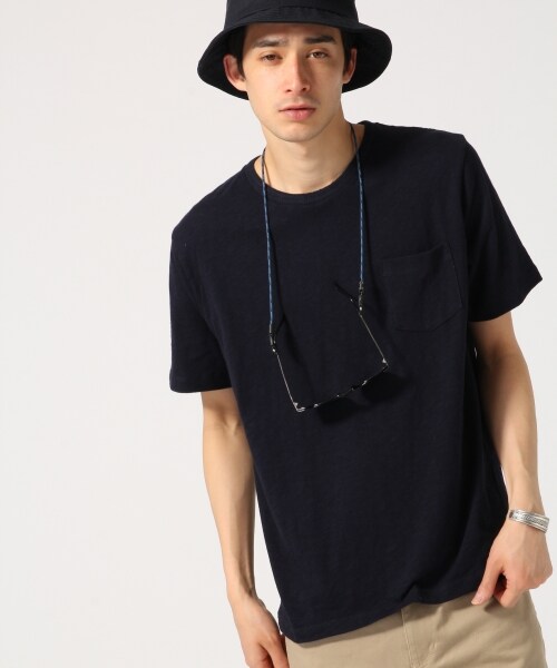 RAGEBLUE(レイジブルー)の「スラブジャガードTシャツ(トップス・ホワイト(クルー)/ホワイト(Vネック)/ブラック(Vネック)/ピンク(クルー)/ブラウン(クルー)/ネイビー(クルー)・M/L)」の15枚目の写真