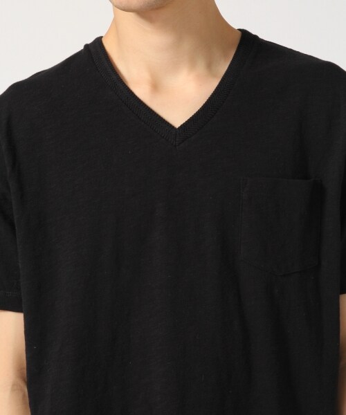 RAGEBLUE(レイジブルー)の「スラブジャガードTシャツ(トップス・ホワイト(クルー)/ホワイト(Vネック)/ブラック(Vネック)/ピンク(クルー)/ブラウン(クルー)/ネイビー(クルー)・M/L)」の10枚目の写真