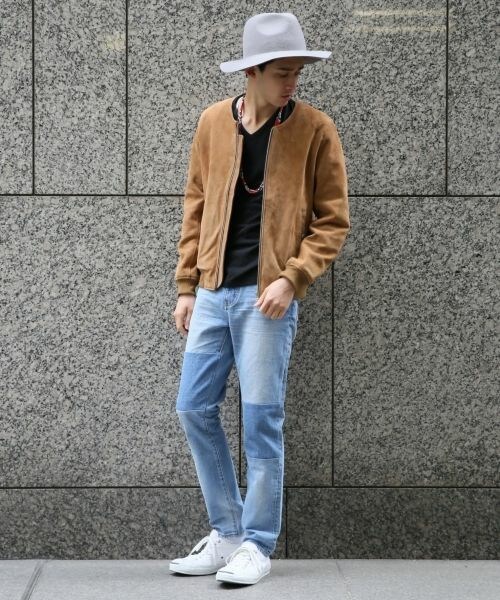 RAGEBLUE（レイジブルー）の「スウェードノーカラーブルゾン（）」 - WEAR