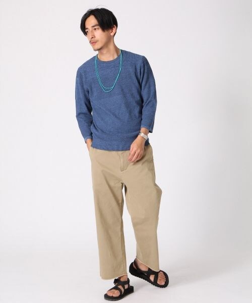 RAGEBLUE（レイジブルー）の「＜人気沸騰！カットオフ仕様＞ワイドアンクルパンツ（パンツ・ベージュ/オリーブ・M/L）」の9枚目の写真