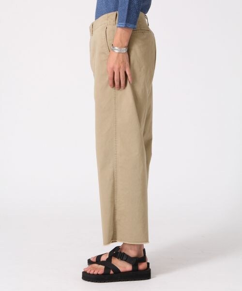 RAGEBLUE（レイジブルー）の「＜人気沸騰！カットオフ仕様＞ワイドアンクルパンツ（パンツ・ベージュ/オリーブ・M/L）」の3枚目の写真